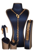 طقم شال ذهب سادة