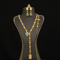 طقم حجر عقيق سماوي