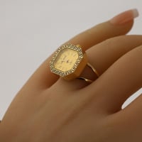 خاتم ساعة تصميم سداسي Cartier