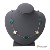 عقد فان كليف ميكس اخضر ذهبي