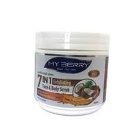 مقشر الوجه والجسم 7 في 1 بخلاصة جوز الهند