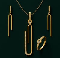 طقم وهـج الشمس باللون الذهبي