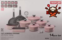 طقم قدور جرانيت 14 قطعه ماركة neoflam كوري بلون ال...