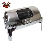 سفنديش سخان قلاب استيل غطاء زجاج 9لتر