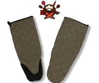 قفاز قماش كف اليد سيلكون حبتين