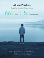 سماعة رأس راف باور بميزة ANC تعمل حتى 55 ساعة اسود