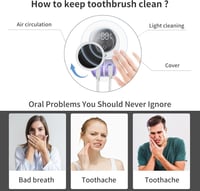 جهاز تطهير فرشاة الاسنان قابل لاعادة الشحن