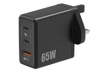 راس منزلي 65 واط مور باور 3 منافذ 2 منفذ تايب سي و...