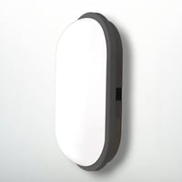 كشاف بيضاوي غطاء اسود لون الانارة اصفر سادة 24 واط