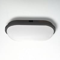 كشاف بيضاوي غطاء اسود لون الانارة اصفر سادة 24 واط