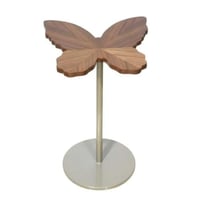 طاولة خدمة لون شمباني سطح قشرة جوز شكل فراشه