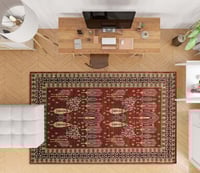 سجاد دهلاء احمر - زخرفة فنية حديثة