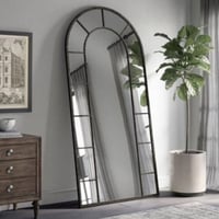 مراية أرضية بإطار خشبي طبيعي – ارتفاع 180 سم