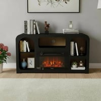 دفايه ديكور مع ارفف لون أسود