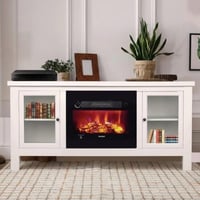 دفايه ديكور مع ارفف لون أبيض