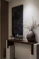 طاولة مدخل كونسول خشبي من بديل الرخام