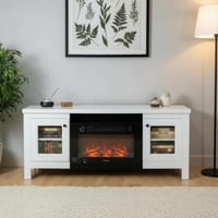 دفايه ديكور مع ارفف لون أبيض