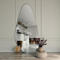 مرآة أرضية بدون إطار بتصميم عضوي – ارتفاع 180 سم