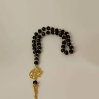 Black and Gold Crystal Tasbih Prayer Beads - سبحة...