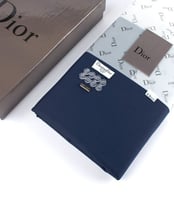 Premium Dior Navy Blue Fabric with Accessories - ق...