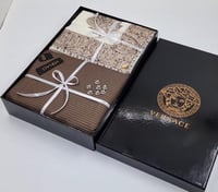 Versace Winter Men's Set Brown Striped Thobe Fabri...