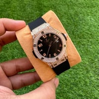 Hublot Black Dial Women's Watch - ساعه هوبلت نسائي...