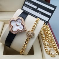 Van Cleef Black Women's Watch with White Dial - سا...