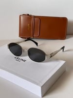 Celine Triomphe Silver Frame Women's Sunglasses -...