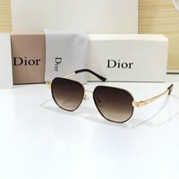 نظارة ديور الشمسية الرجالية - عدسة بنية بإطار ذهبي...