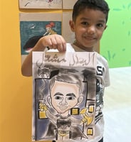 رسم كاريكاتيري A4 ملون