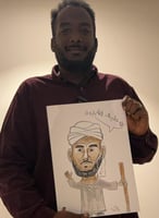 رسم كاريكاتيري A4 ملون