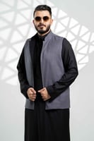 سديري جوخ دبل فيس رماديxأسود