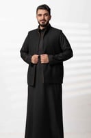 سديري دبل فيس جوخ مع قماش اسودxجملي