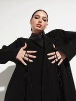 عباية سوداء بخيوط القيطان المغربي