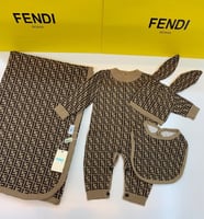 طقم فندي 4 قطع لونين