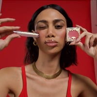 مجموعة أحمر خدود كريمي + ملمع شفاه من كونغ فو باند...