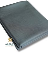 قماش ثوب مقلم عريض لون تيتانيوم