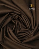 قماش شتوي كاروهات بني غامق