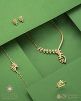 طقم زركون ناعم مطلي ذهبي