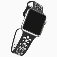 سير سوار ساعة ابل اسود ابيض Apple Watch Band 38mm