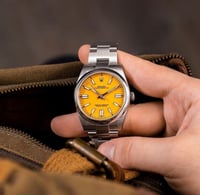 ساعة رولكس بربتشوال مينا اصفر