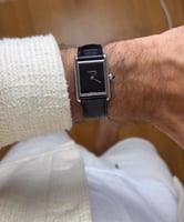 ساعة كارتير كلاسيك سير جلد مينا اسود