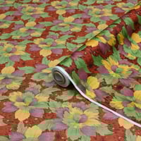 قماش قطن نسائي بأوراق الشجر