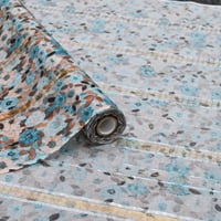 قماش بوال بطبعة زهور لامع