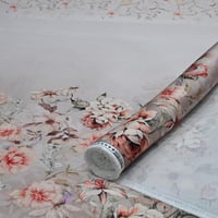 قماش حرير ناعم بطبعة زهور