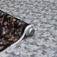 قماش جاكار قطني بنقوش زهور رقيقة