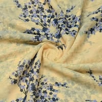 قماش بوال بنقشة زهور وزري لامع (شفاف)