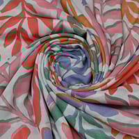 فسكوز بنقشة أوراق ربيعية