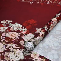 قماش حرير ناعم بطبعة زهور