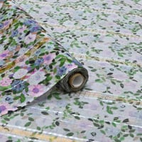 قماش بوال بطبعة زهور لامع